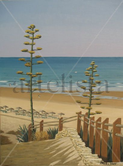 NOVO SANCTI PETRI - PLAYA Óleo Tabla Paisaje