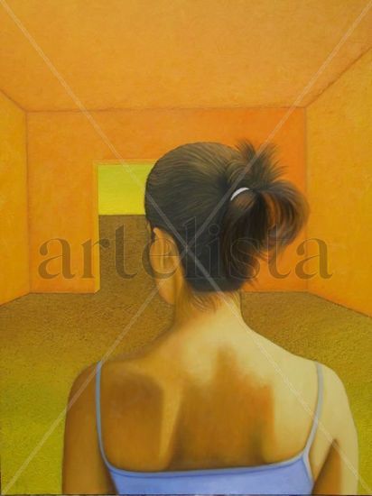 El cuarto naranja Oil Canvas Figure Painting