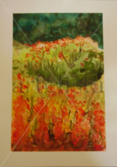 Papoilas Watercolour Paper Landscaping