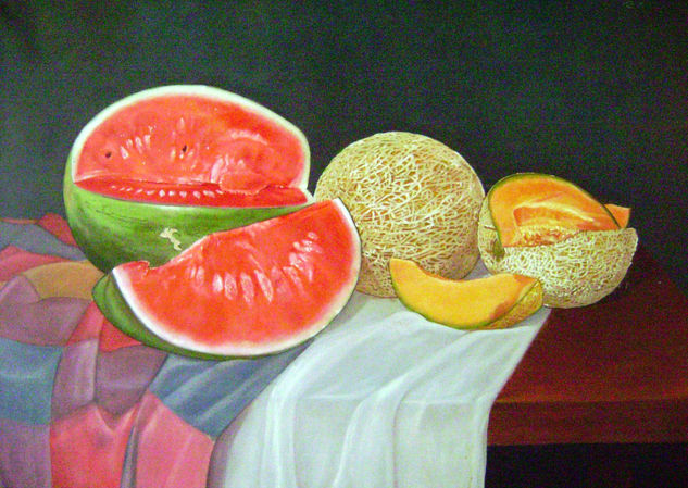 Sandia y melones Oil Canvas Still Life Paintings