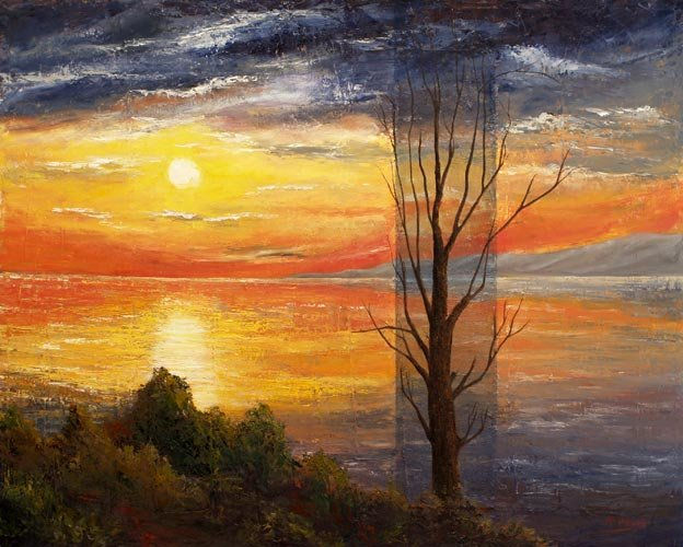 Puesta de sol Oil Canvas Landscaping