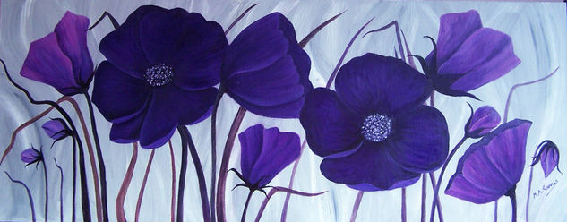 flores para Fernanda Acrylic Panel Floral Painting