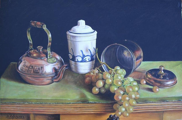 Bodegon con uvas 2 Oil Canvas Landscaping