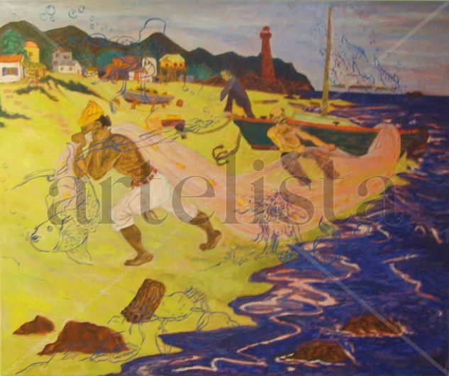 Mae das aguas Oil Canvas Landscaping