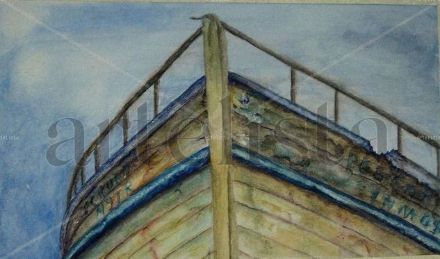 VIEJO  BARCO Watercolour Paper Marine Painting