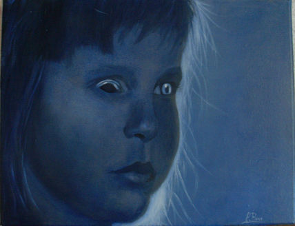 La niña de azul