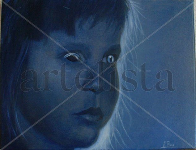 LA NIÑA DE AZUL Óleo Lienzo Retrato