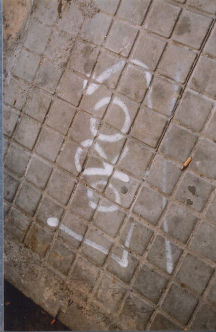 Grafiti en el suelo