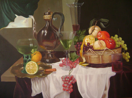 Bodegon con canasta