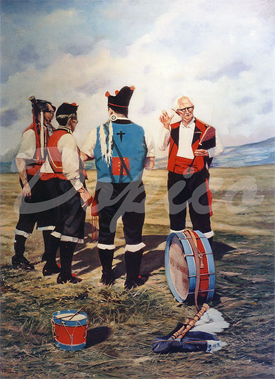 Gaiteiros/Gaiteiros/Pipers Oil Canvas Figure Painting