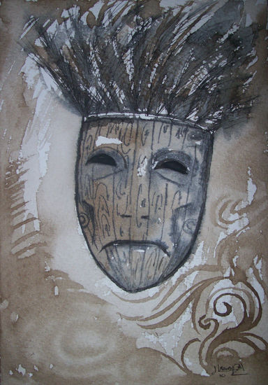 acuarela masque africane 