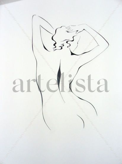 silueta femenina Others Canvas Nude Paintings