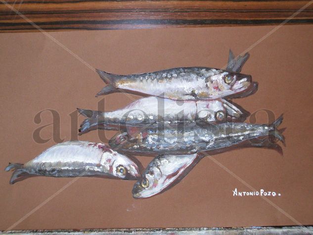 SARDINAS-5 Oil Paper Still Life Paintings