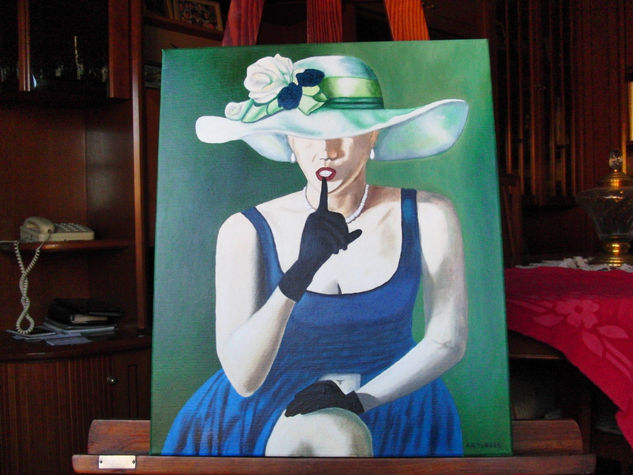 SILENCIO Oil Canvas Portrait