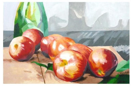 Bodegón manzanas