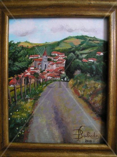 Pueblo cerca de Lión Oil Panel Landscaping