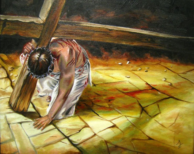 cristo agotado Oil Canvas Others