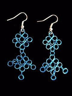 ARETES EN ALAMBRE TREBOL