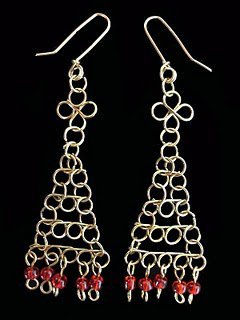 ARETES DORADOS ONDAS