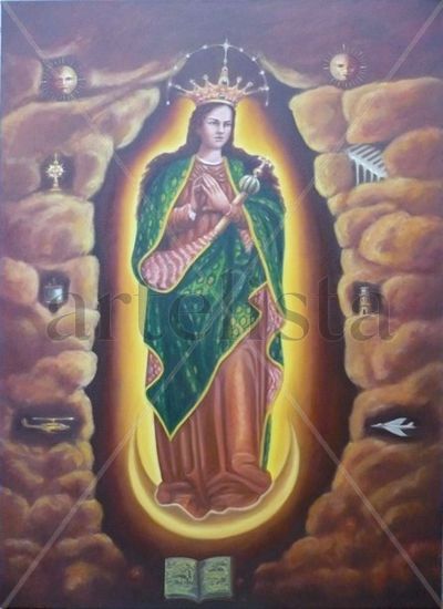 LA VIRGEN DEL MILAGRO DEL TOPO Oil Canvas Landscaping