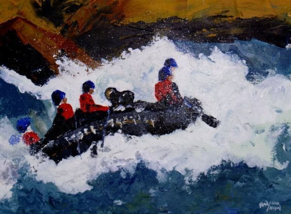 rafting Acrylic Canvas Landscaping