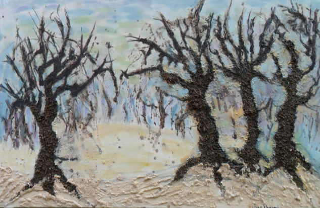 Bosque de olivos 2 Mixed media Canvas Landscaping