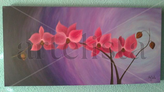 FLORES ALMENDRO ROSA Acrylic Canvas Landscaping