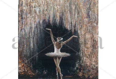 Ballet en la cueva Óleo Tabla Figura