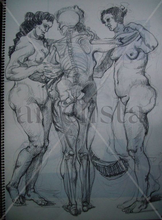las 3 gracias al desnudo