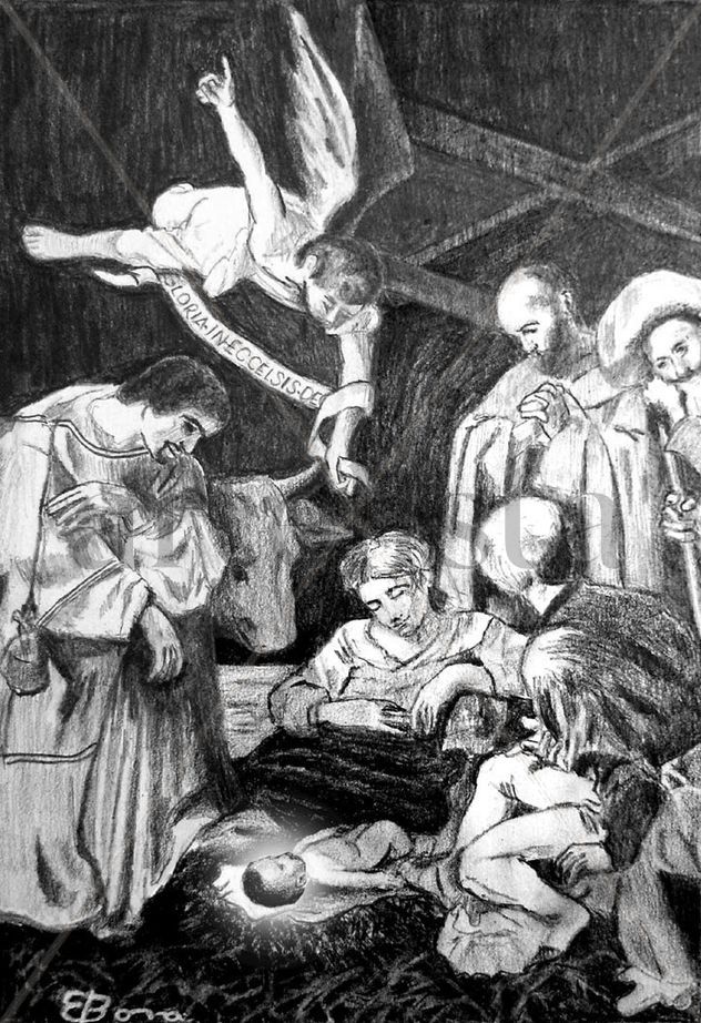 Nacimiento de Cristo after Caravaggio