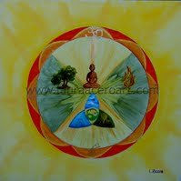 Mandala de los cinco elementos Oil Canvas Landscaping