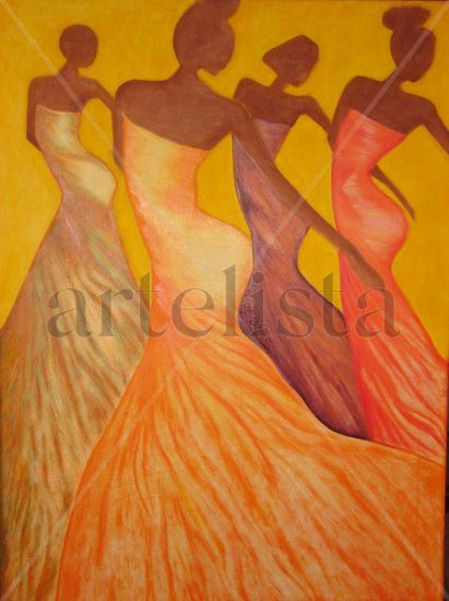 Glamour Oil Canvas Figure Painting