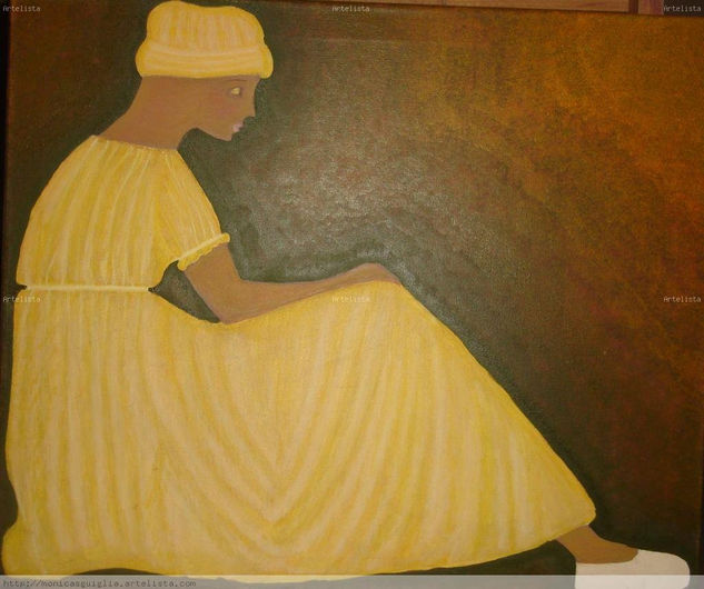 La morena Oil Canvas Figure Painting