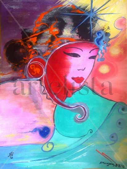 Mujer Acrylic Canvas Landscaping