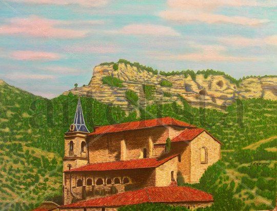 IGLESIA DE ARLUZEA Oil Panel Landscaping