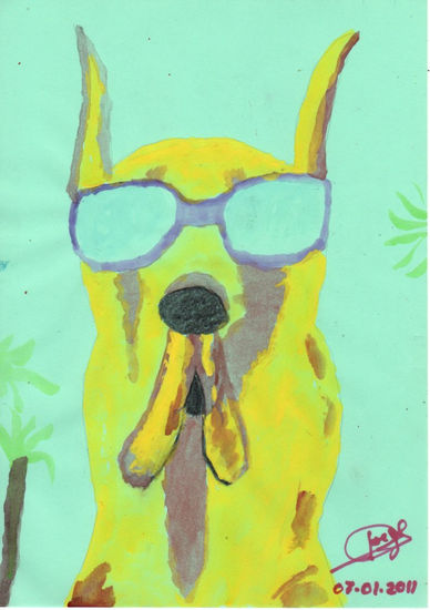 Perro con gafas 