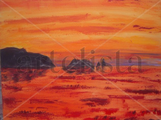 amanecer en las Medes Oil Canvas Landscaping