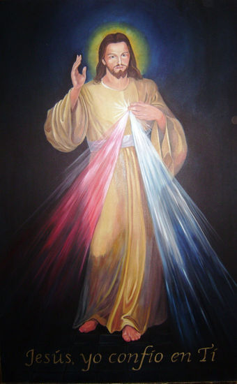 copia del cristo de la divina misericordia Oil Canvas Figure Painting