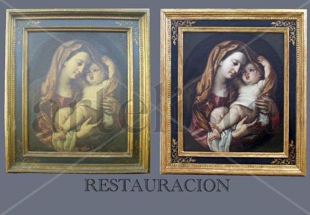 VIRGEN CON NIÑO (en restauracion)