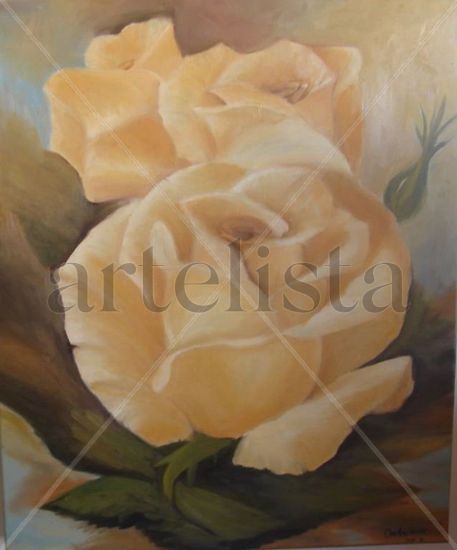 Rosas Oil Canvas Floral Painting