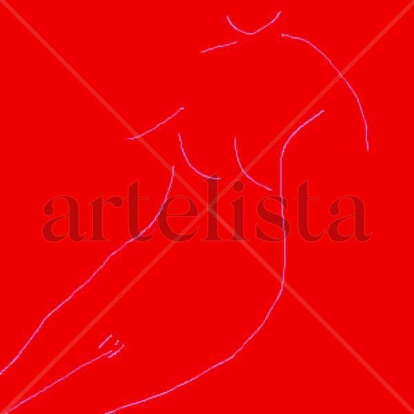 Silueta sobre rojo