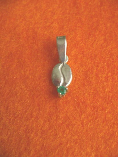 Dije Pepa de Cafe en Plata y Esmeralda Colombiana Jewellery Various