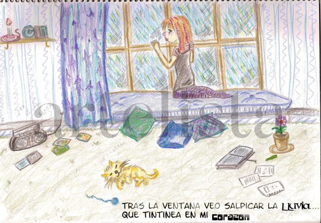 Niña en ventana. LA TRISTEZA