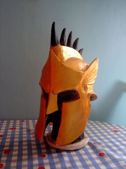 Casco Espartano Cerámica Figurativa