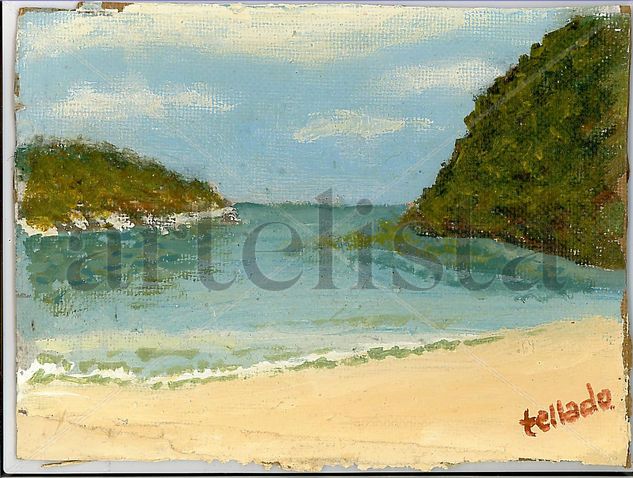 Cala mallorquina Oil Others Marine Painting