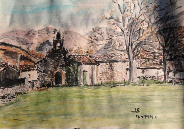 ermita asturiana Watercolour Paper Landscaping