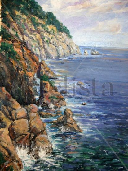 Rocas de Tossa Oil Canvas Marine Painting