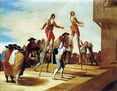 postal 10x15 cms. Goya, Los zancos