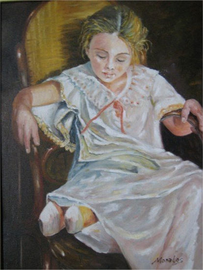 La Espera Oil Canvas Portrait