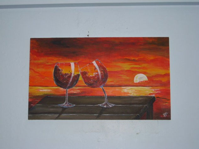 La copa del atardecer Oil Canvas Landscaping